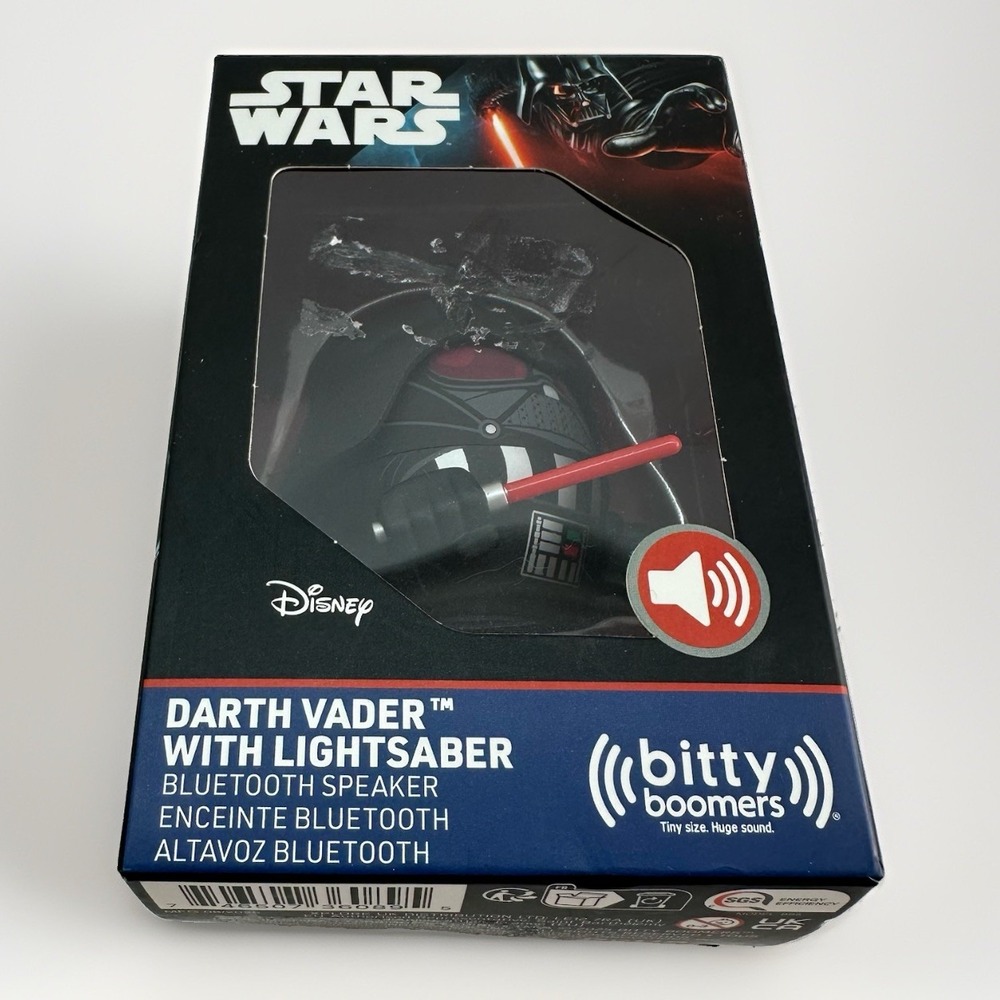 Bitty Boomers Star Wars Darth Vader Lightsaber Bluetooth Speaker Disney New